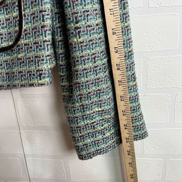 Tapemeasure Womens Tweed Blazer Size M Pit to Pit 19 inches y2k - Picture 5 of 12